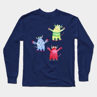 Watercolor Monsters Long Sleeve T-Shirt